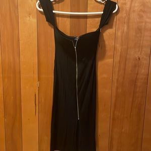 Black zip dress